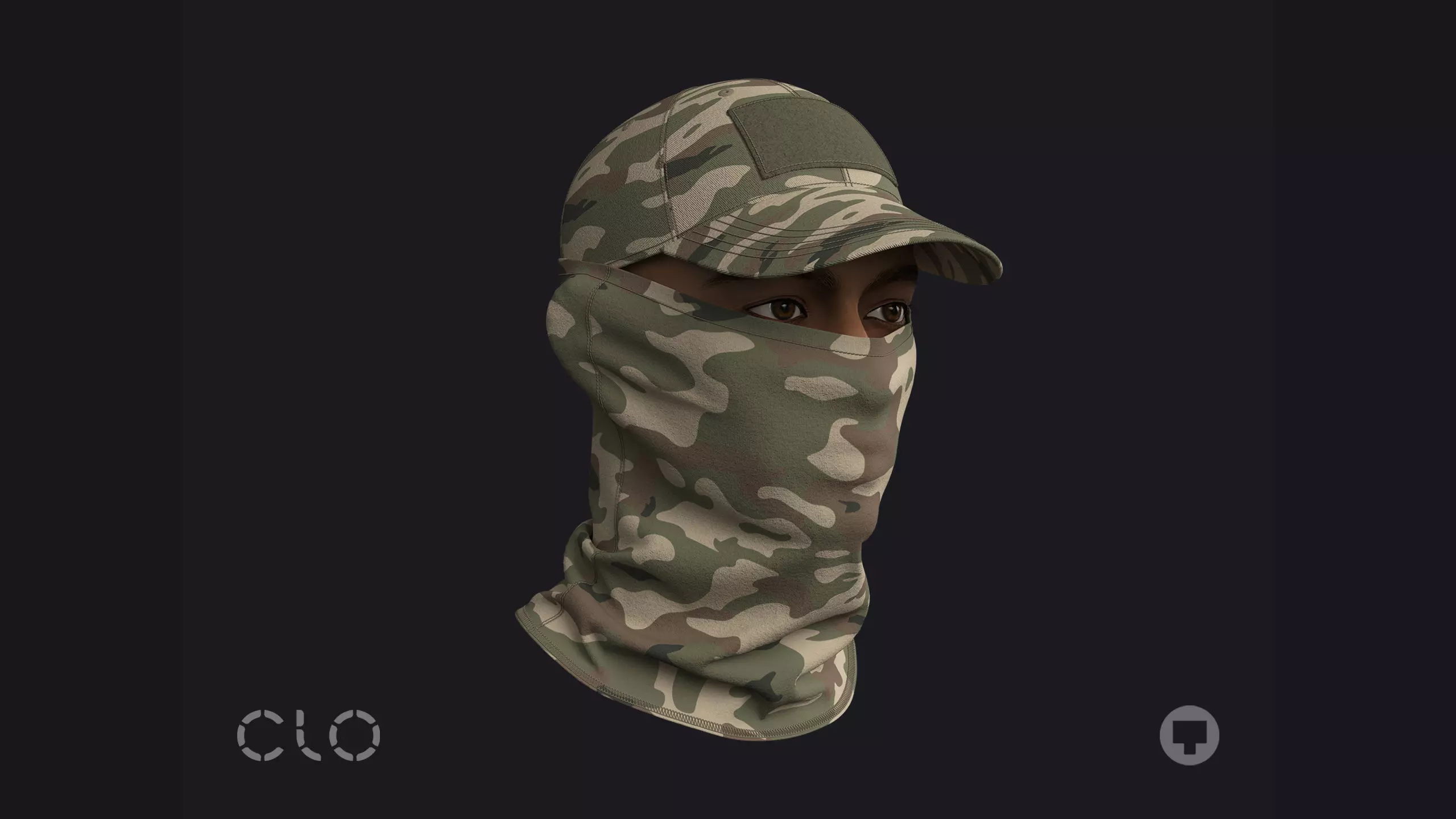 MILITARY CAP with BUFF mv2 highpoly 3D model_0