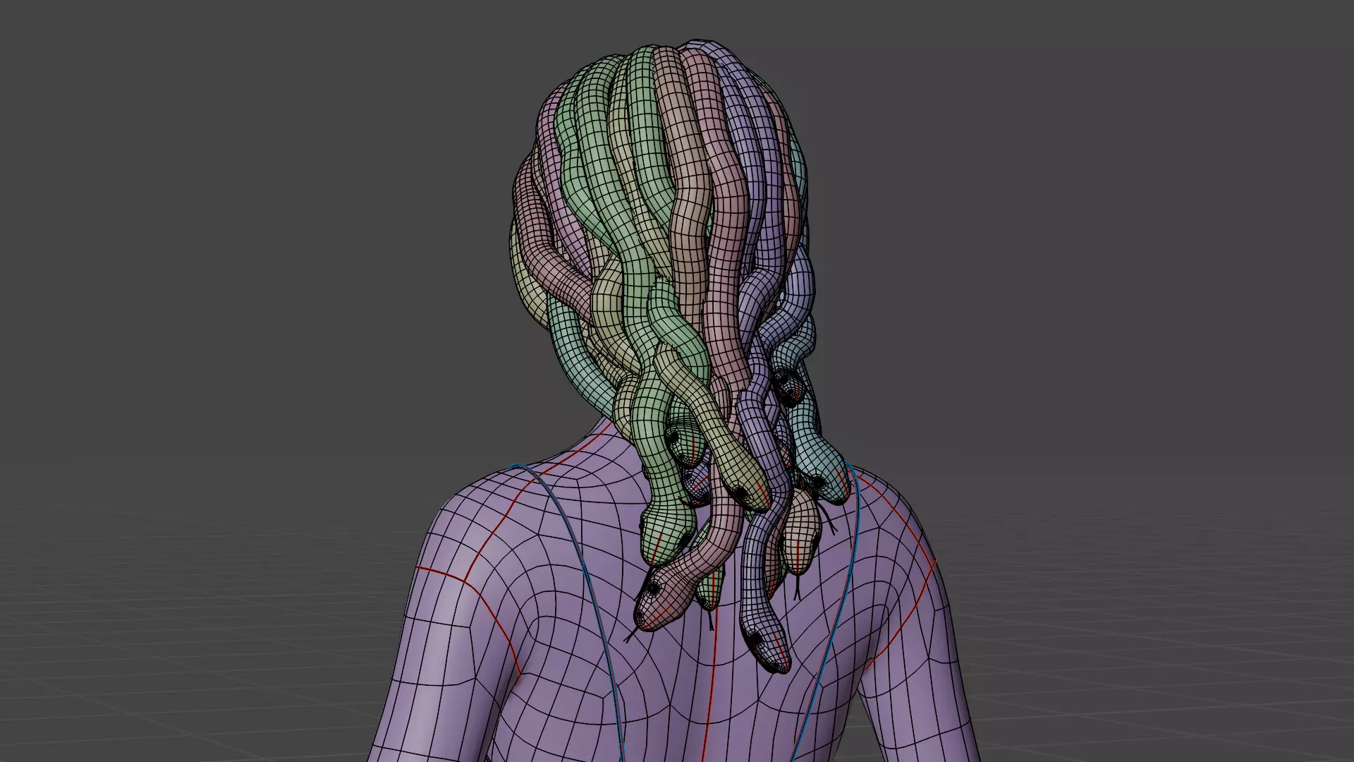 Medusa Low-poly 3D model_22