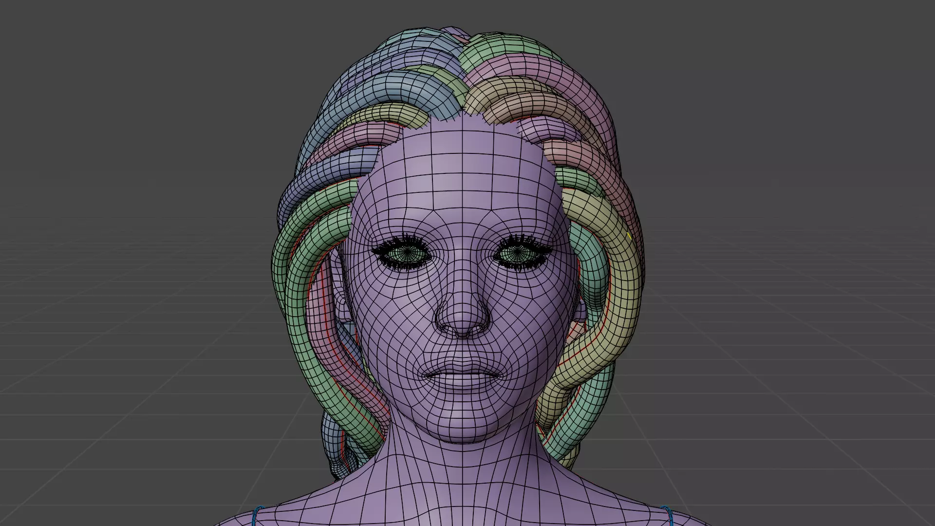 Medusa Low-poly 3D model_21