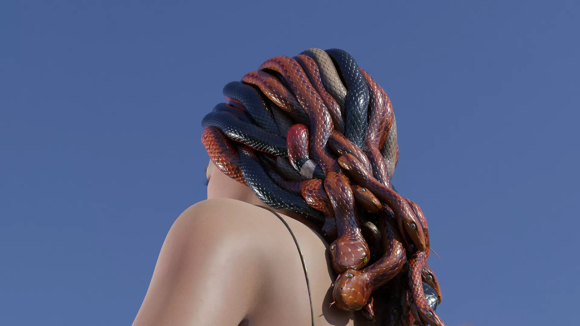 Medusa Low-poly 3D model_9