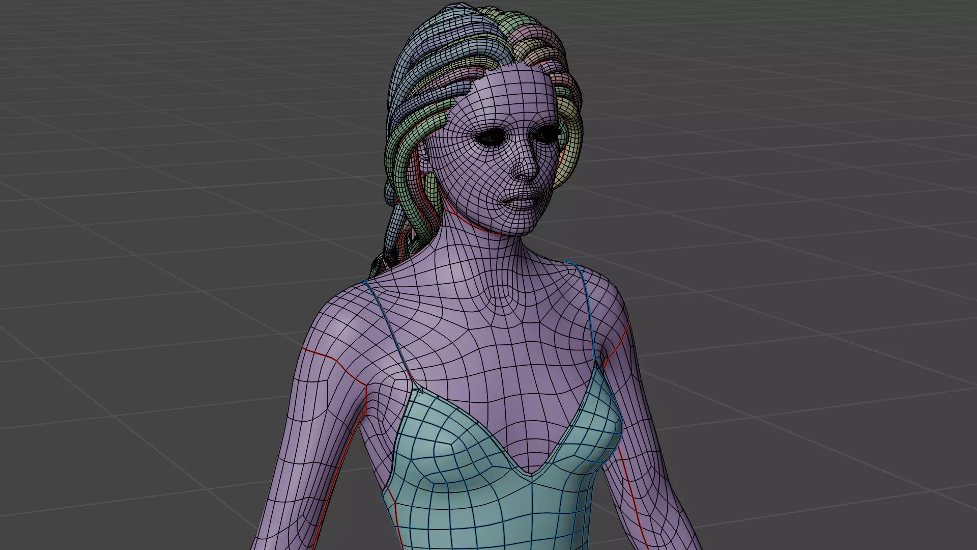 Medusa Low-poly 3D model_25