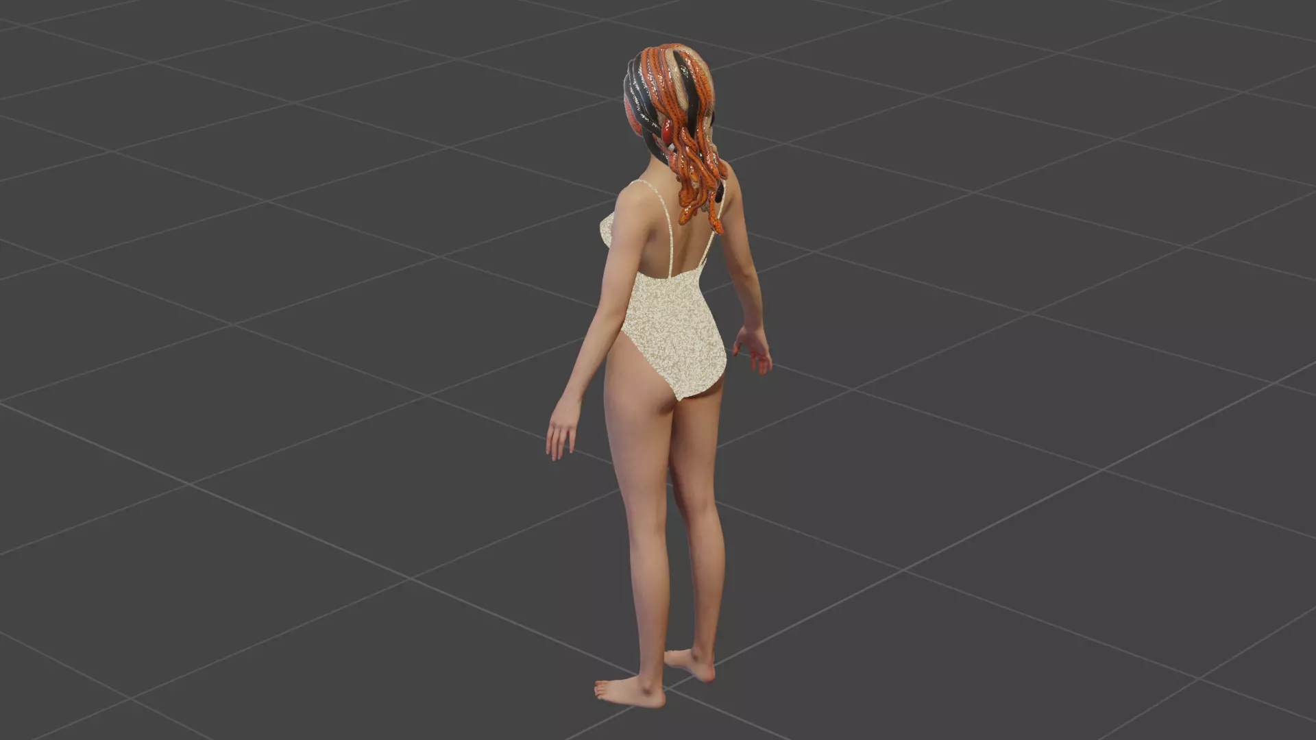 Medusa Low-poly 3D model_14