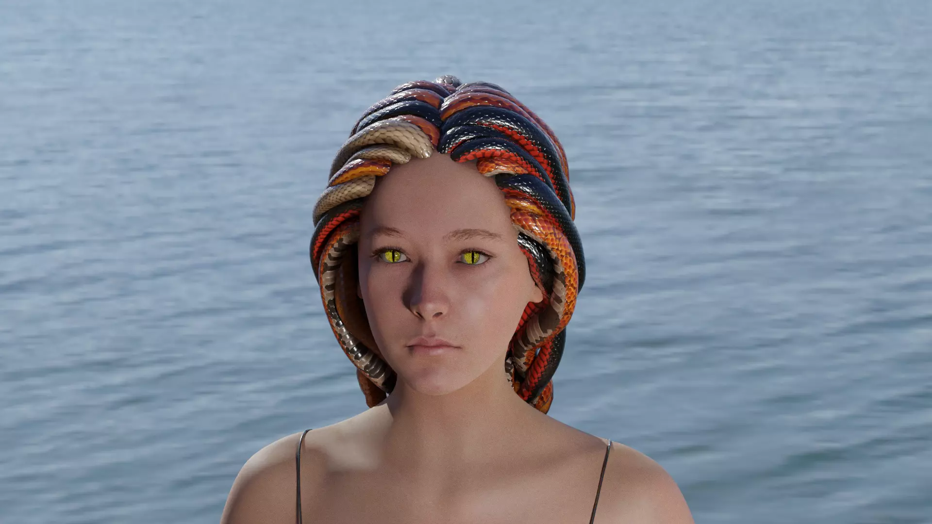 Medusa Low-poly 3D model_0