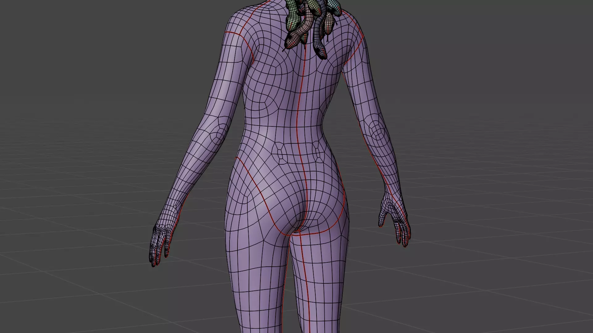 Medusa Low-poly 3D model_24