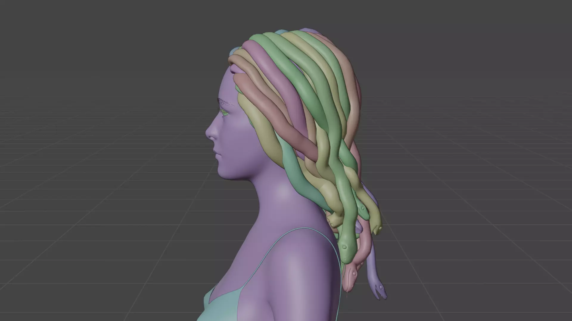 Medusa Low-poly 3D model_18