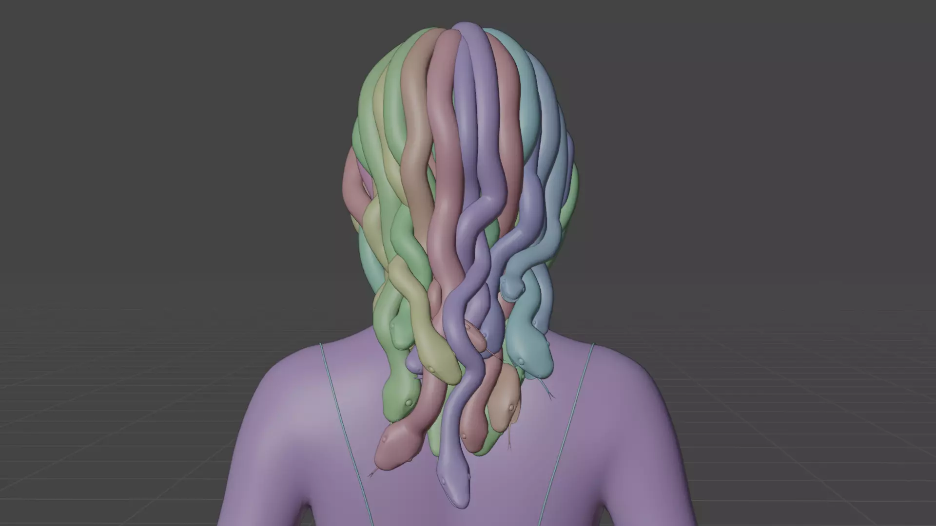 Medusa Low-poly 3D model_20