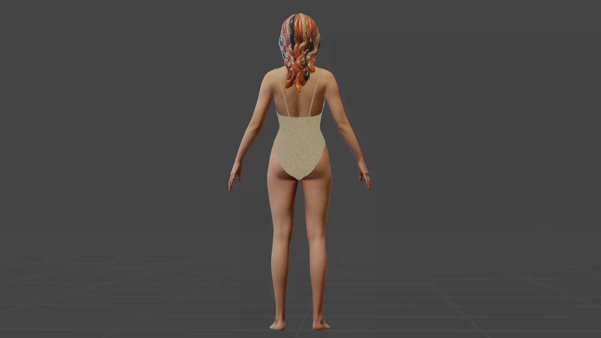 Medusa Low-poly 3D model_11