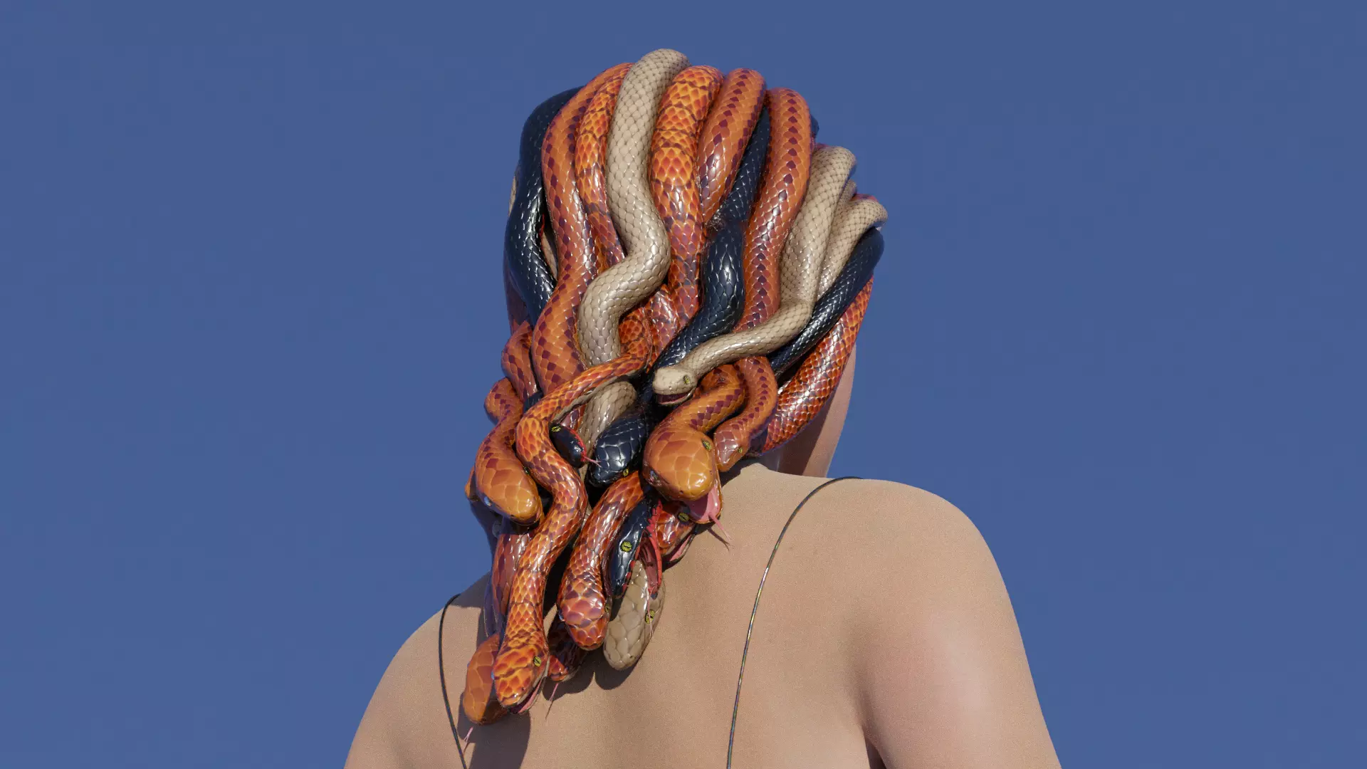 Medusa Low-poly 3D model_1