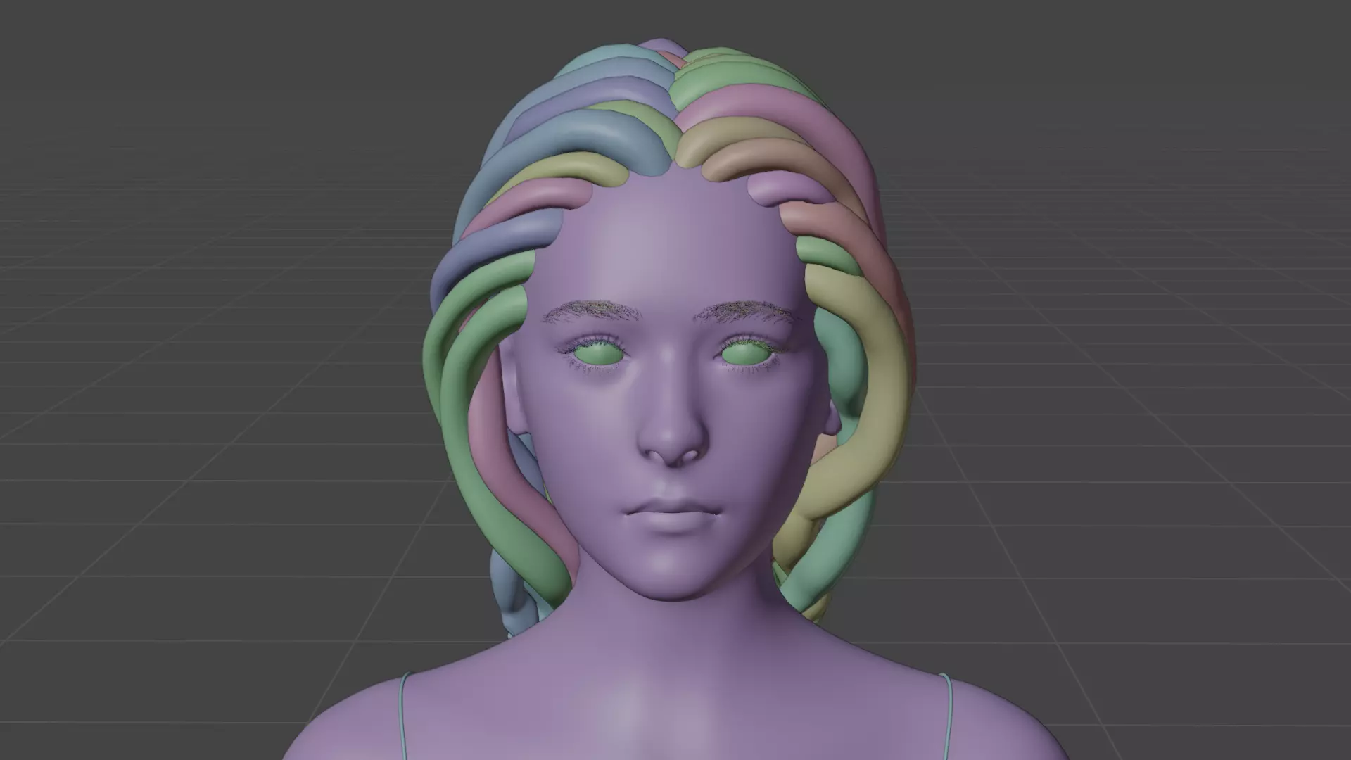 Medusa Low-poly 3D model_15