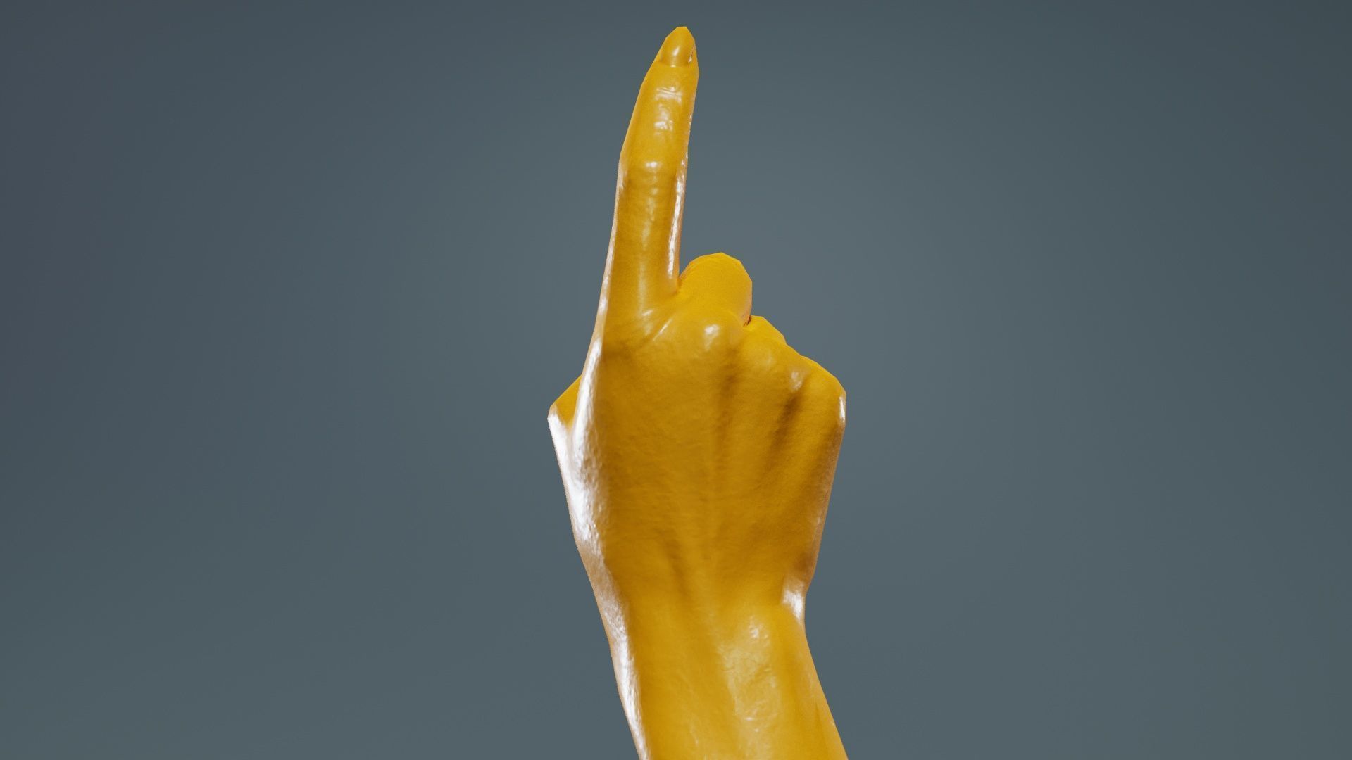 Woman Hand Sign Alphabet Z Low-poly 3D model_13