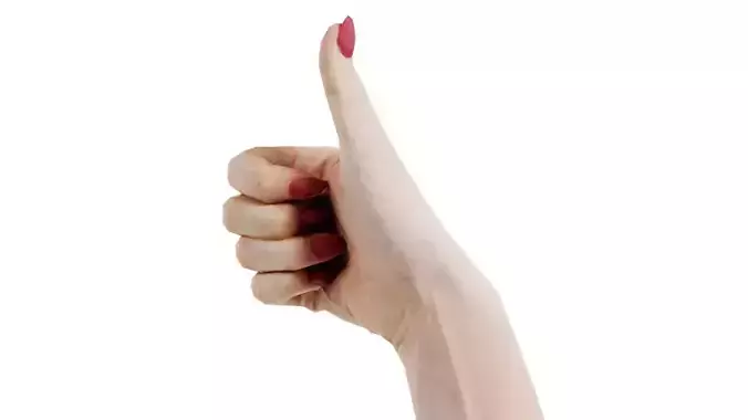 Woman Hand Sign Numbers 10 Low-poly 3D model
