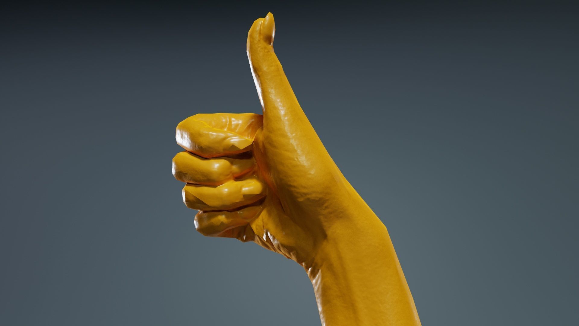 Woman Hand Sign Numbers 10 Low-poly 3D model_12