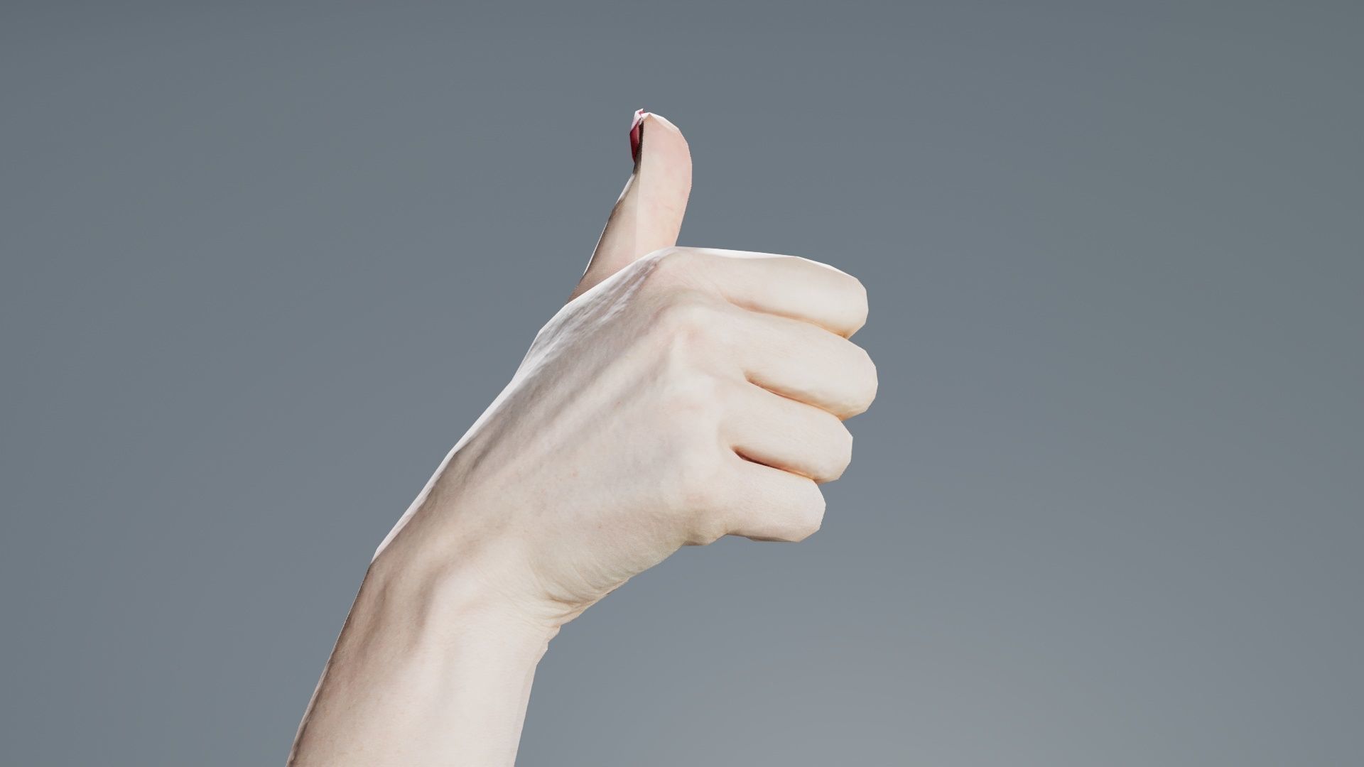 Woman Hand Sign Numbers 10 Low-poly 3D model_3