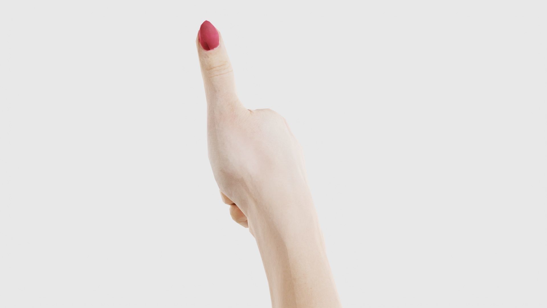 Woman Hand Sign Numbers 10 Low-poly 3D model_25