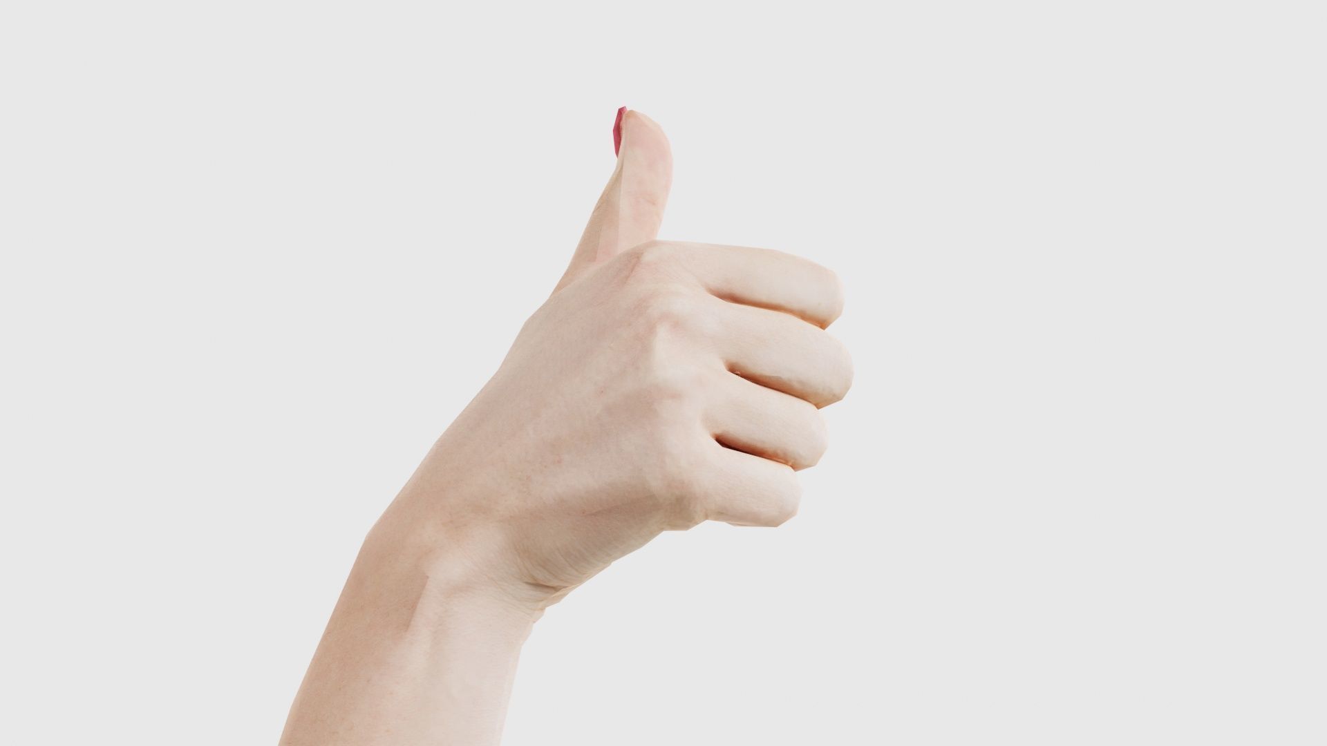 Woman Hand Sign Numbers 10 Low-poly 3D model_21