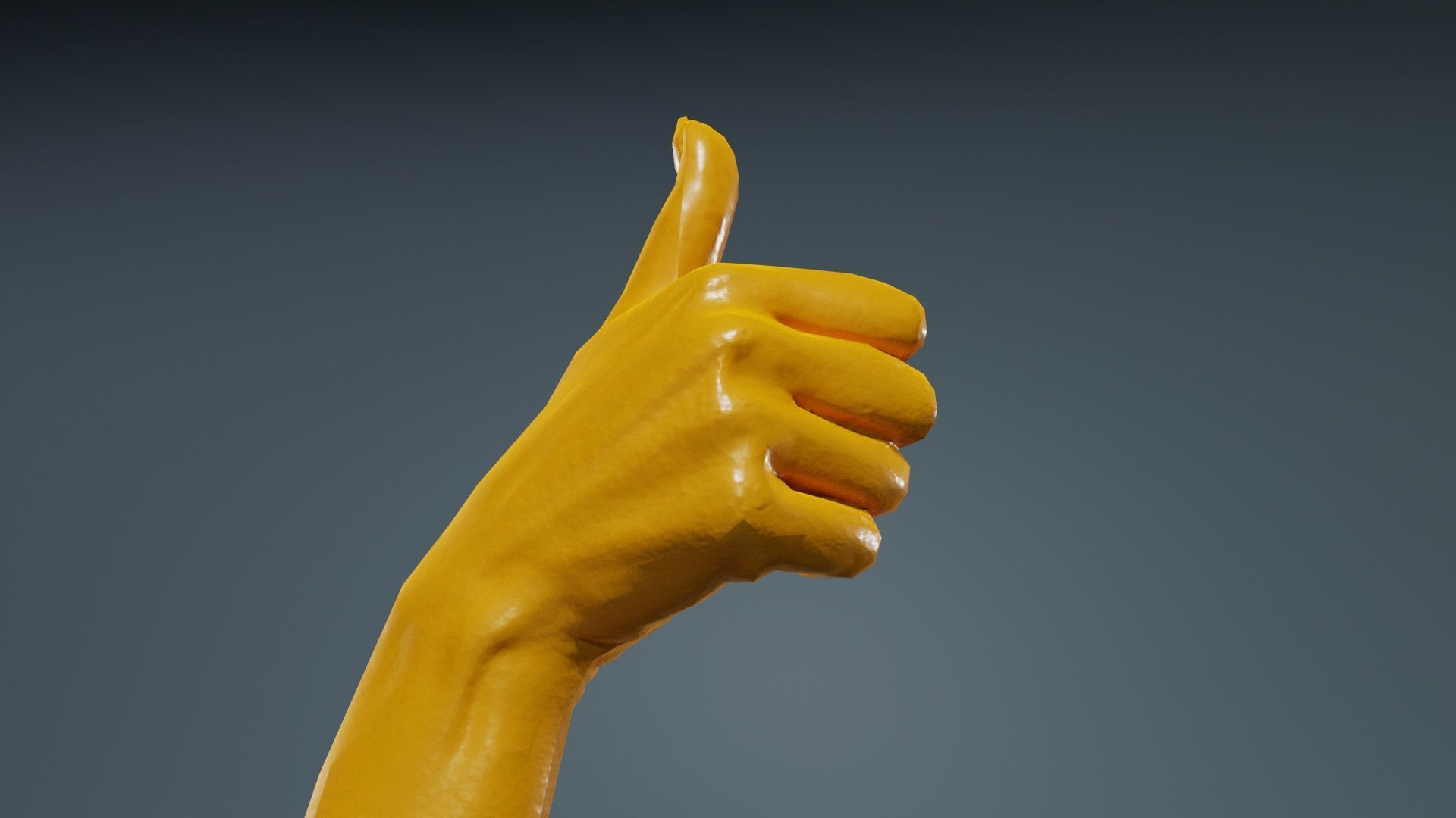 Woman Hand Sign Numbers 10 Low-poly 3D model_13