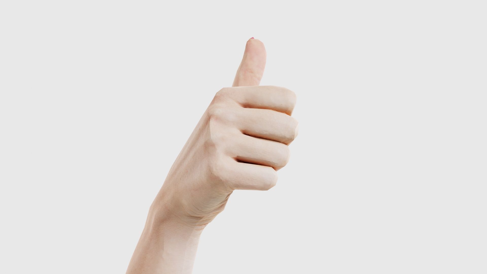 Woman Hand Sign Numbers 10 Low-poly 3D model_20