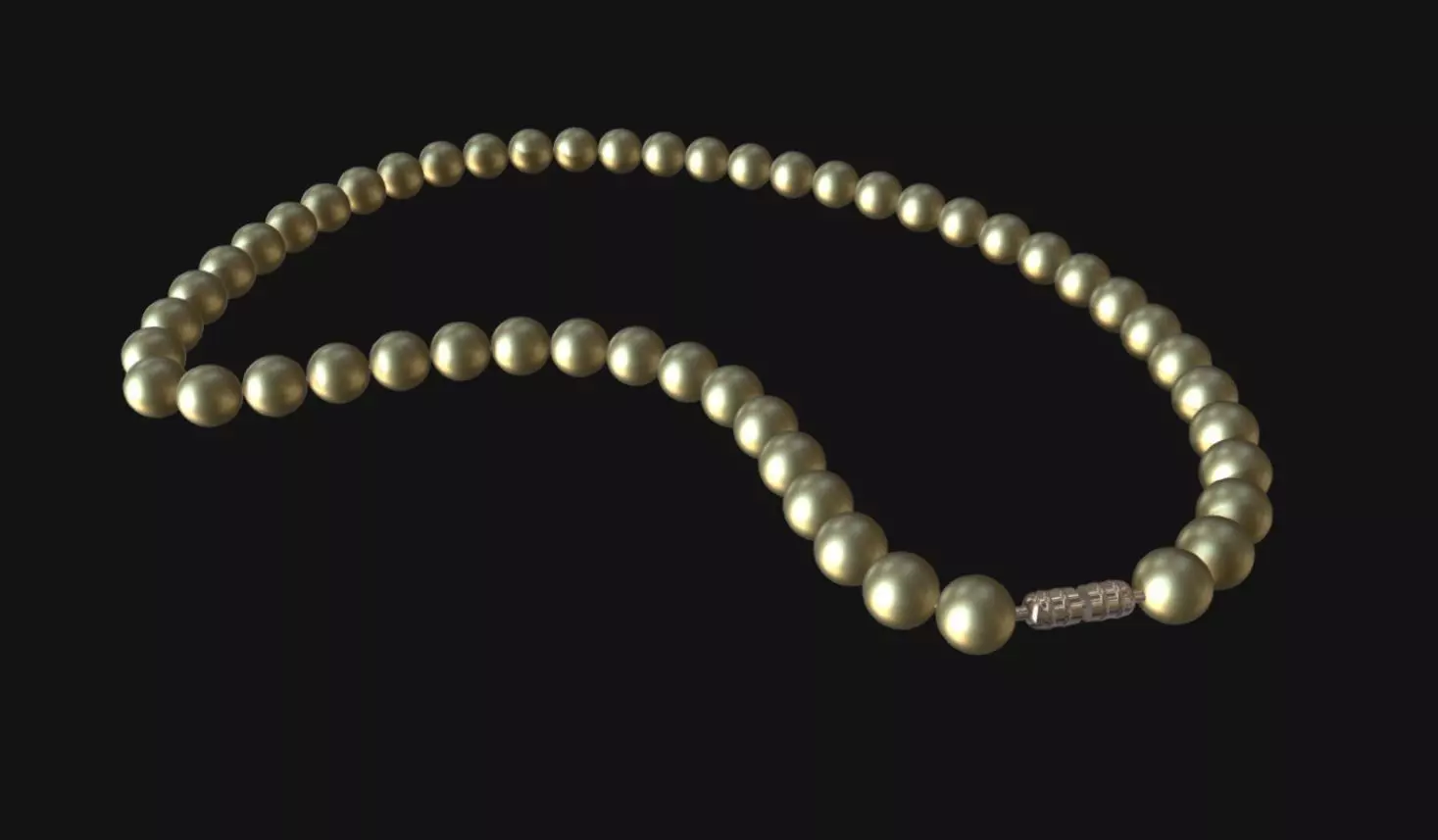 Pearl necklace 3D model_0