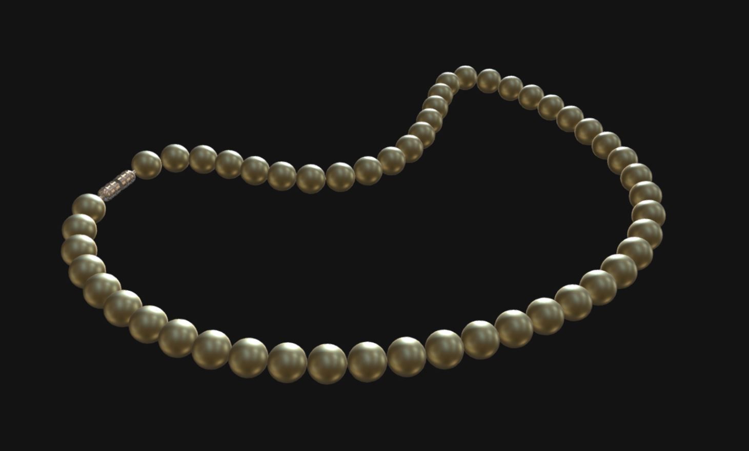 Pearl necklace 3D model_3