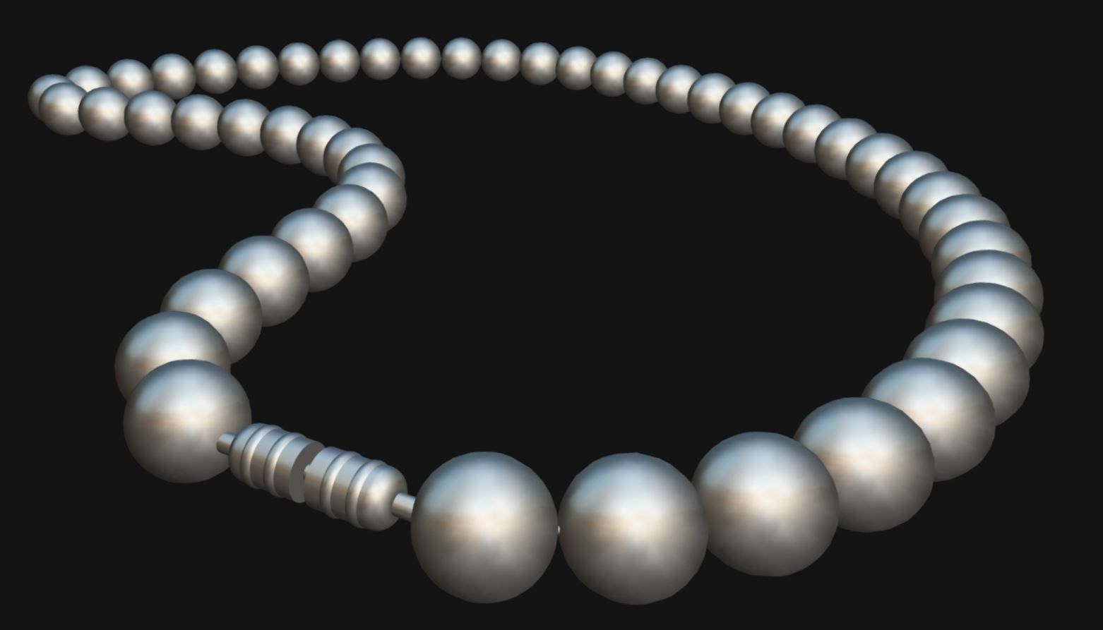 Pearl necklace 3D model_6