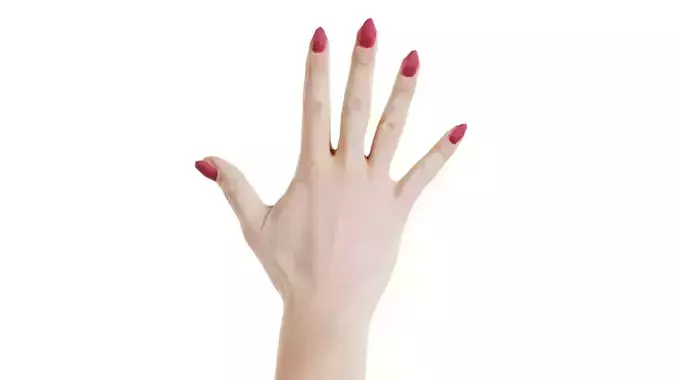 Woman Hand Sign Numbers 5