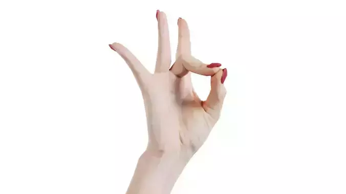 Woman Hand Sign Numbers 8