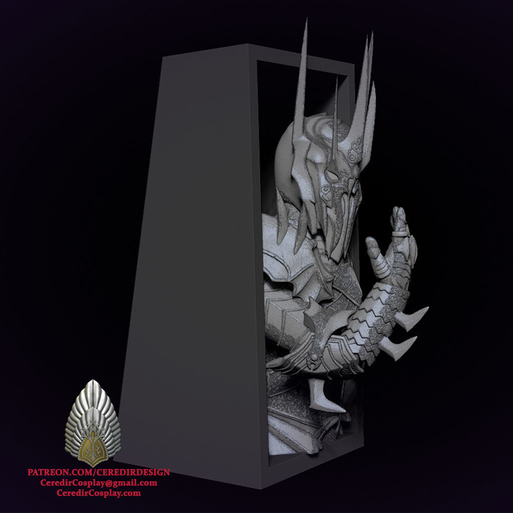 Sauron Book Endlord of the rings 3D DIGITAL DOWNLOAD 3D print model_1