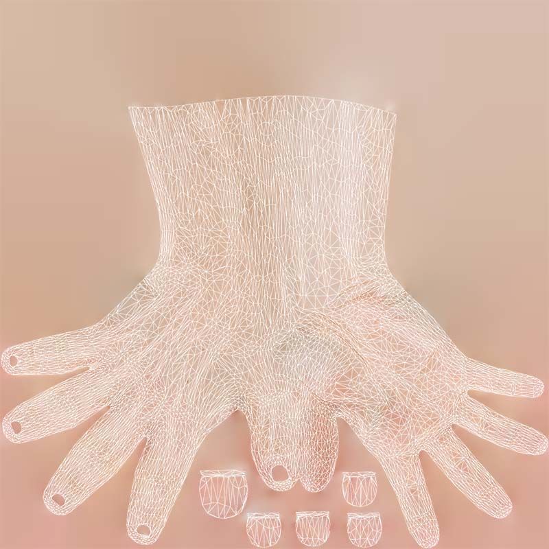 Single Hand 004 Low-poly 3D model_14