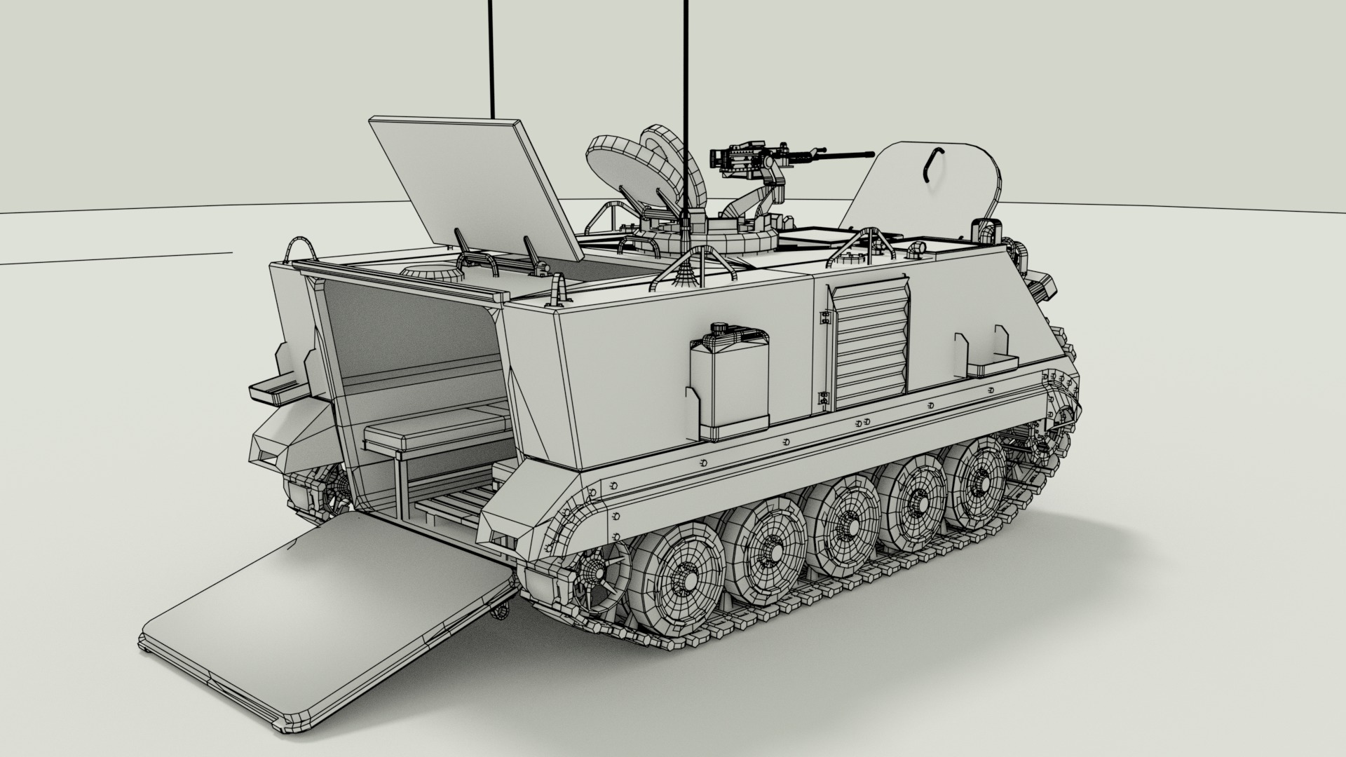 M113 Armored Personnel Carrier 3D model_23