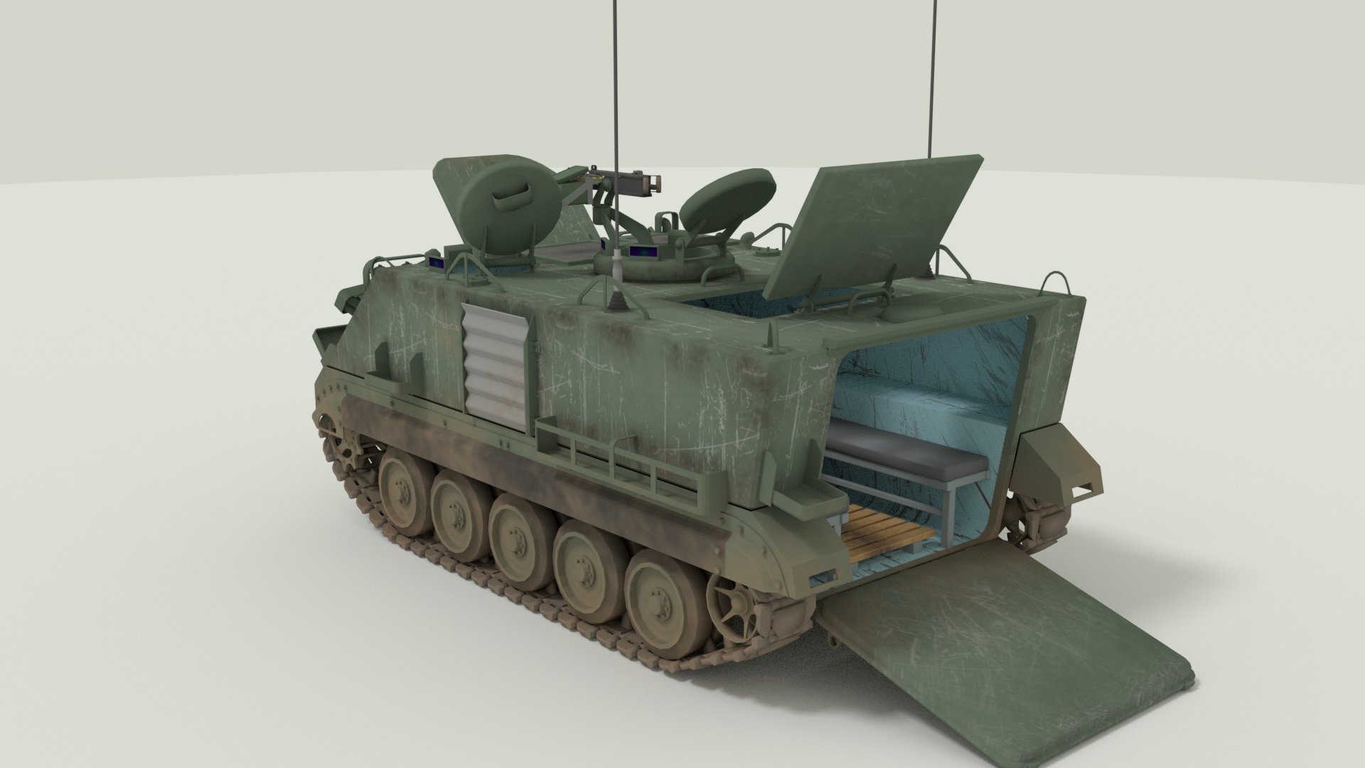 M113 Armored Personnel Carrier 3D model_14