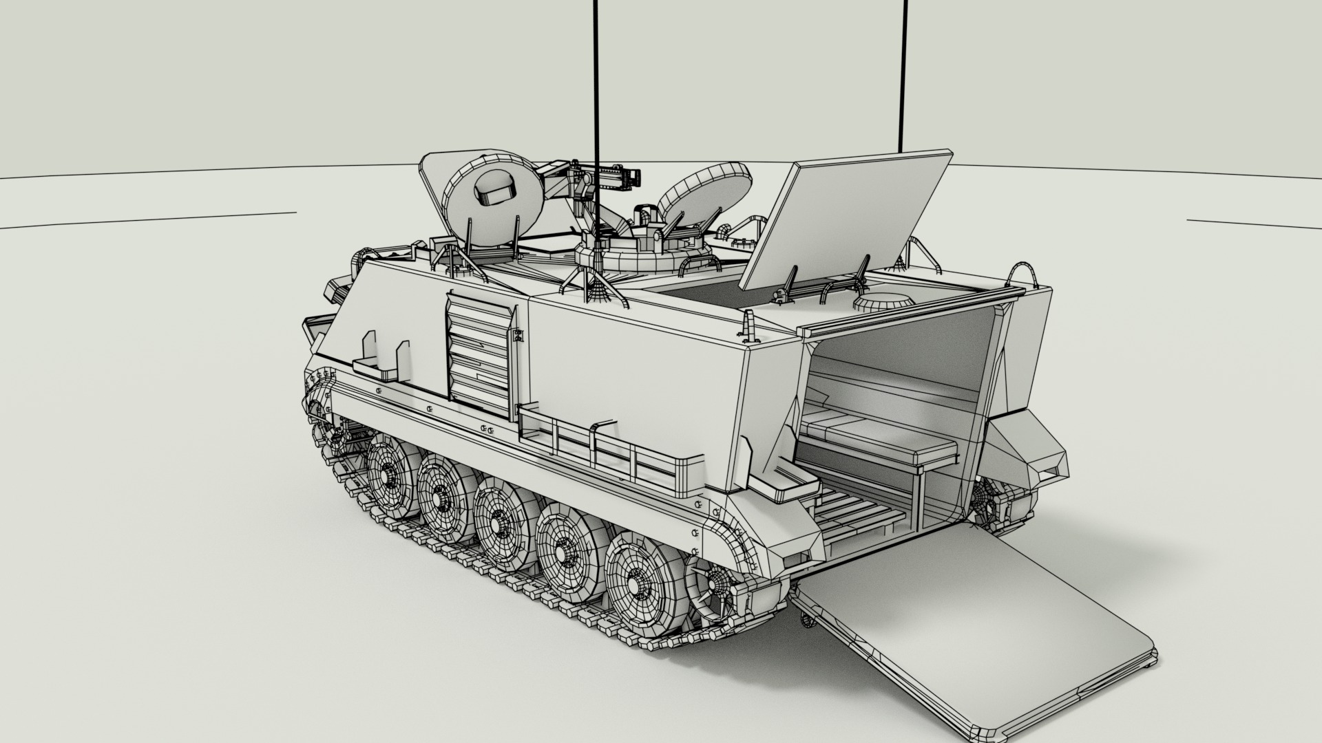 M113 Armored Personnel Carrier 3D model_24