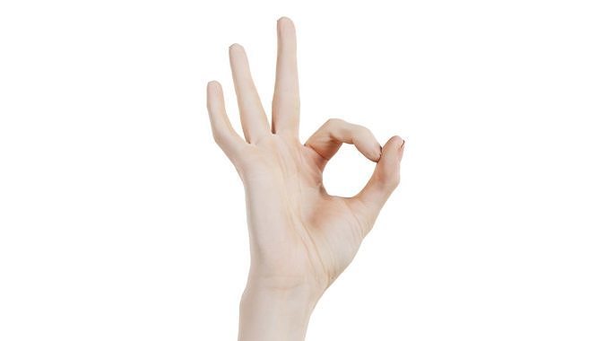Single Hand 005 Low-poly 3D model
