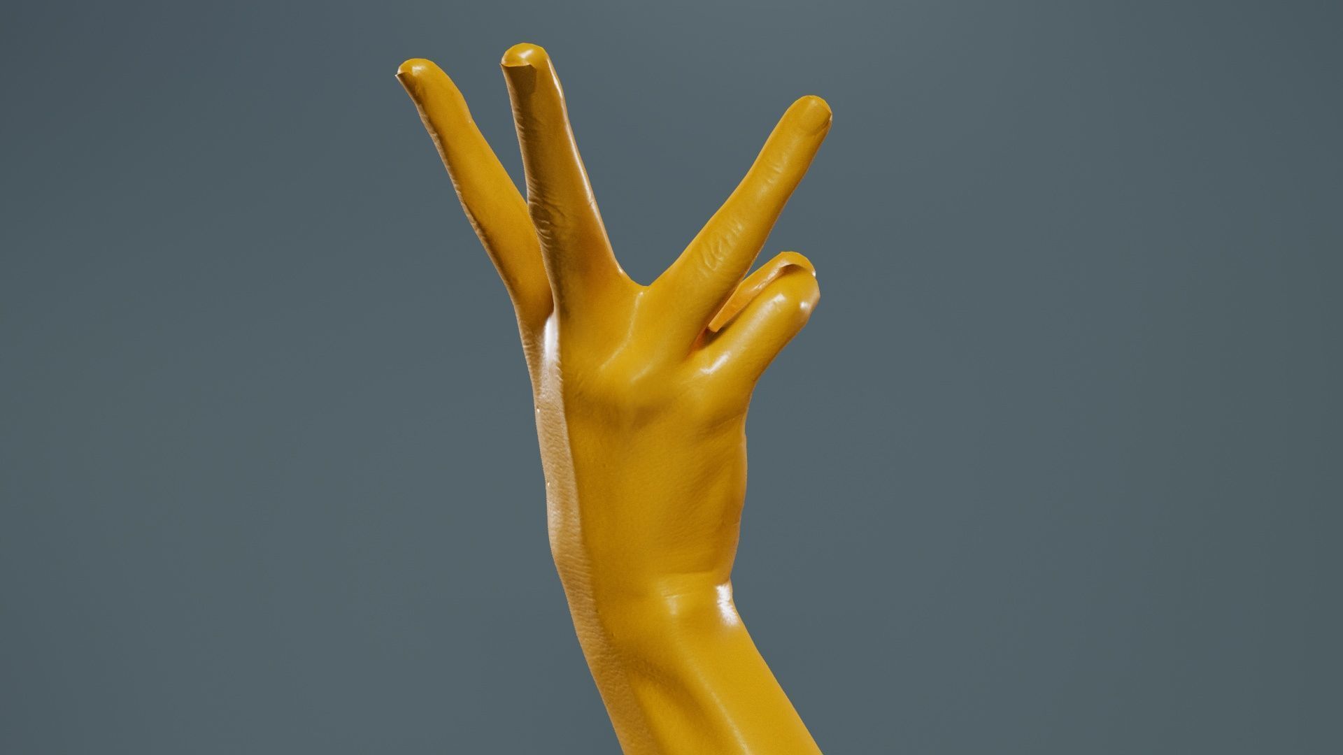 Single Hand 007 Low-poly 3D model_13