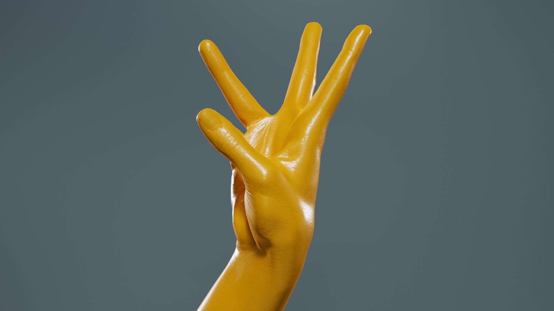 Single Hand 007 Low-poly 3D model_12
