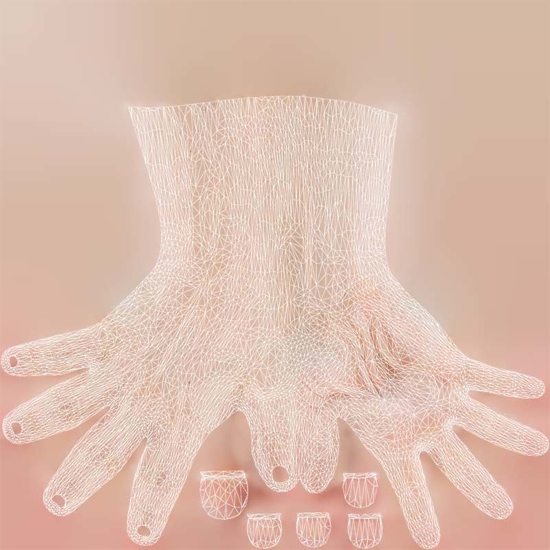 Single Hand 009 Low-poly 3D model_14