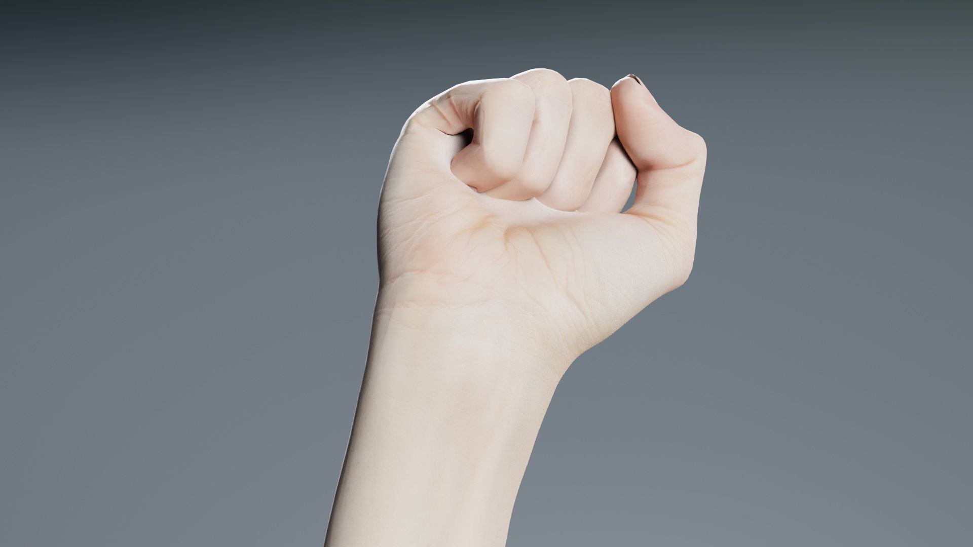 Single Hand 011 Low-poly 3D model_2