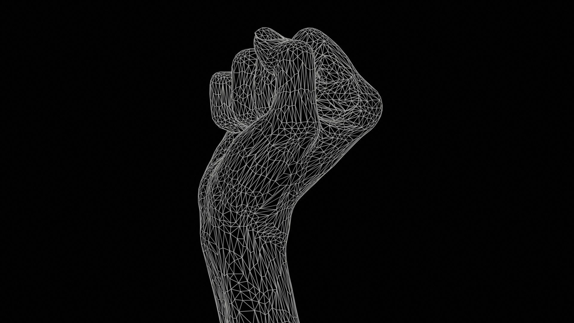 Single Hand 011 Low-poly 3D model_11