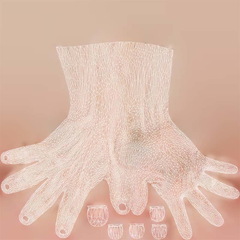 Single Hand 021 Low-poly 3D model_14