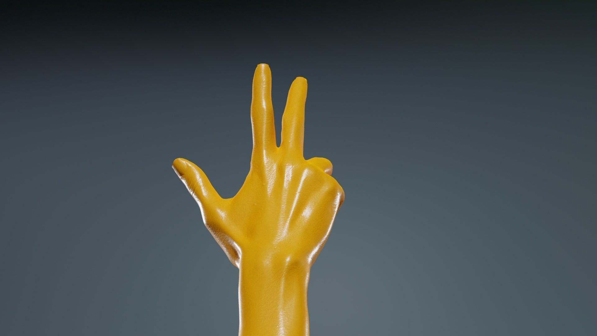 Single Hand 021 Low-poly 3D model_13