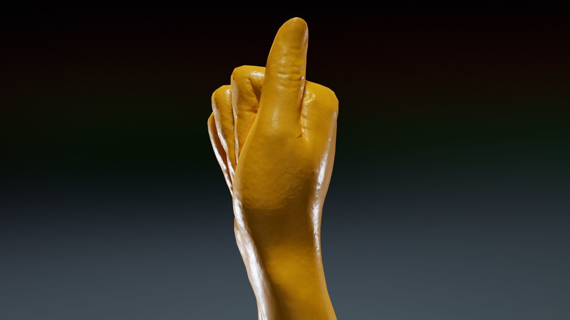 Finger Alphabet A Low-poly 3D model_12