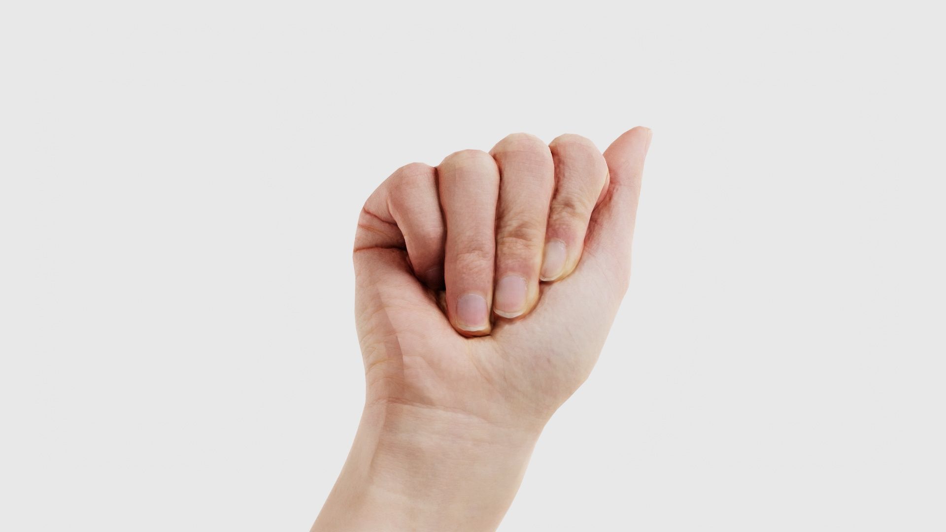 Finger Alphabet A Low-poly 3D model_18