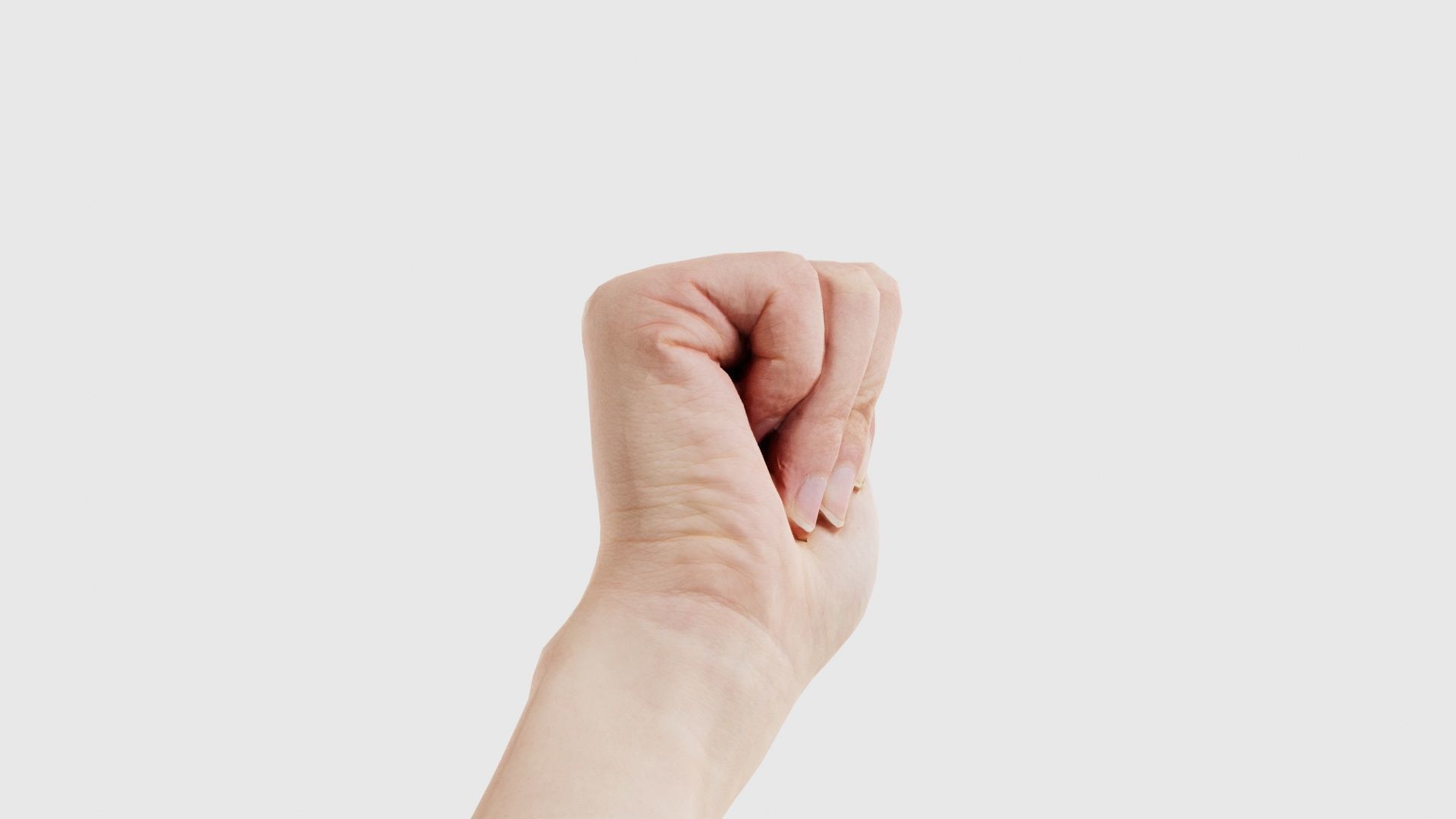 Finger Alphabet A Low-poly 3D model_20