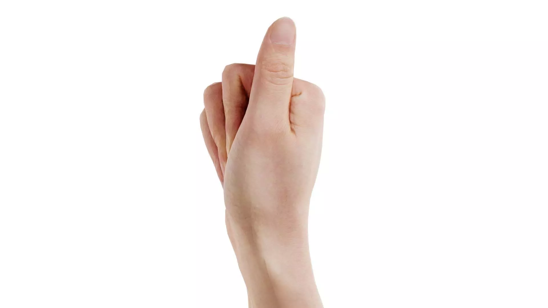 Finger Alphabet A Low-poly 3D model_0