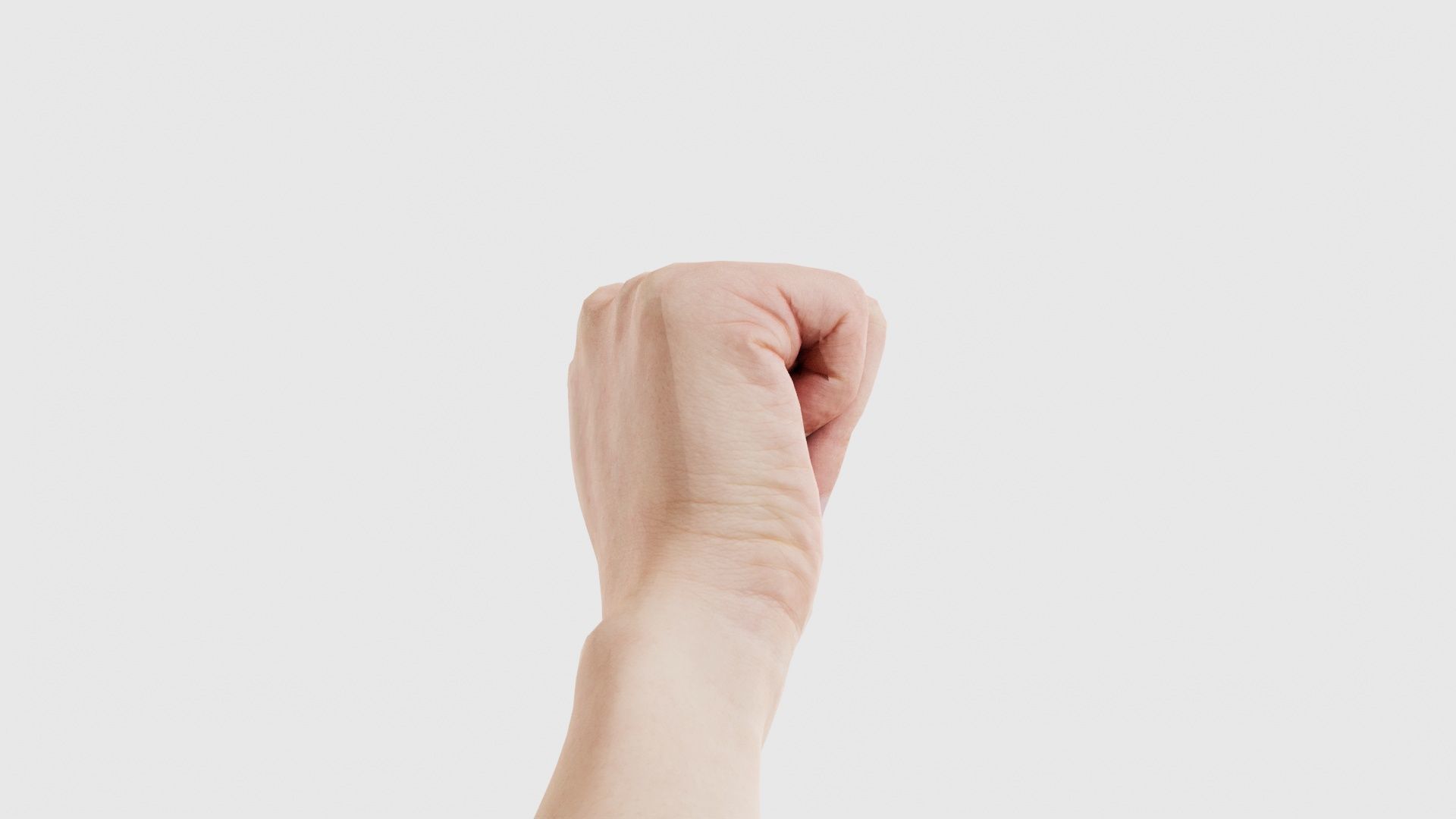 Finger Alphabet A Low-poly 3D model_21