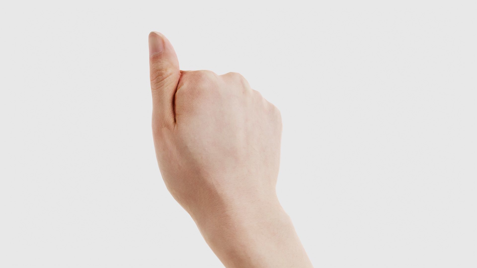 Finger Alphabet A Low-poly 3D model_25