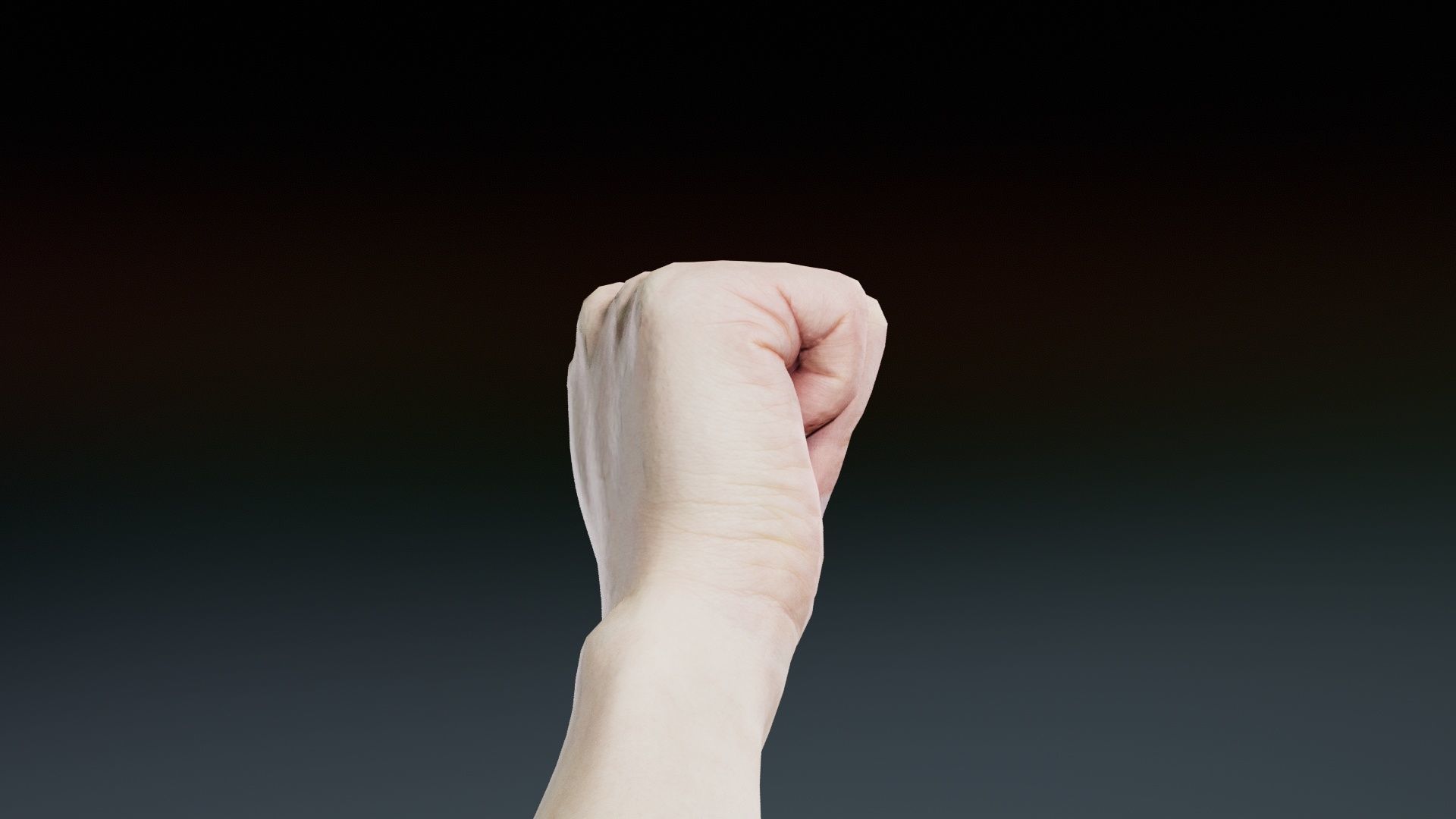 Finger Alphabet A Low-poly 3D model_2