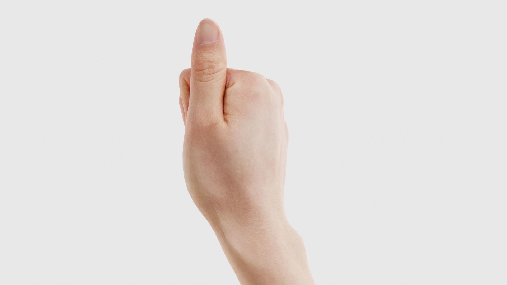 Finger Alphabet A Low-poly 3D model_26