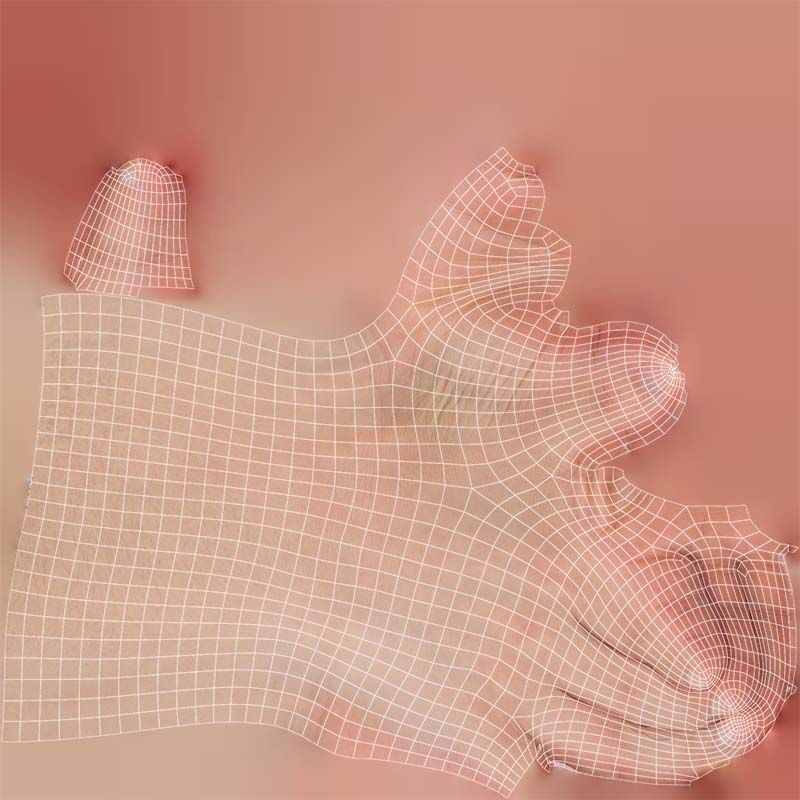 Finger Alphabet C Low-poly 3D model_14