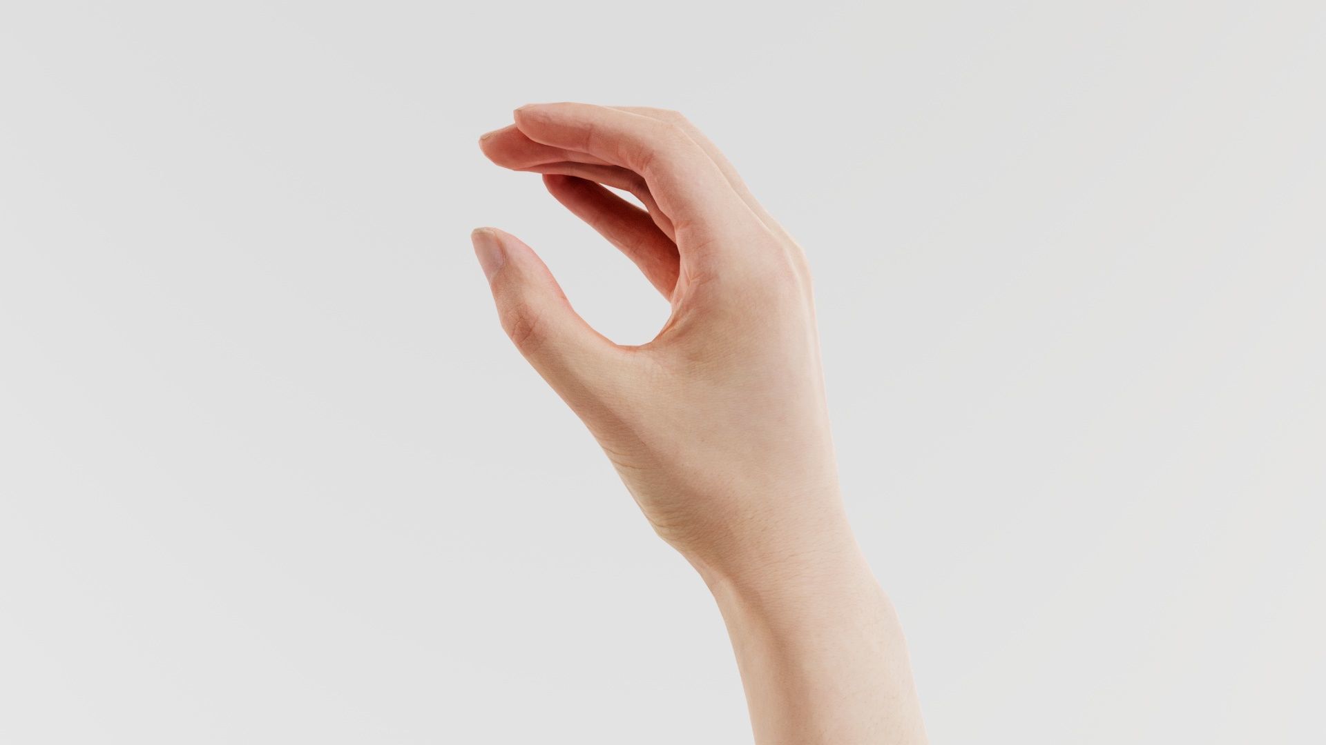 Finger Alphabet C Low-poly 3D model_8