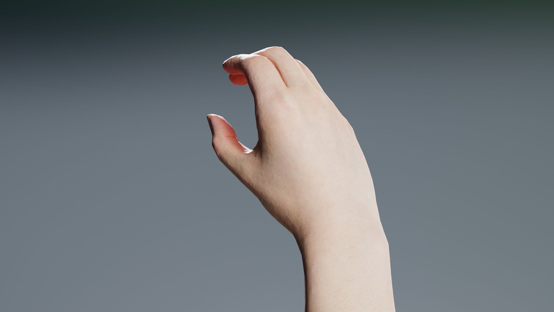 Finger Alphabet C Low-poly 3D model_5